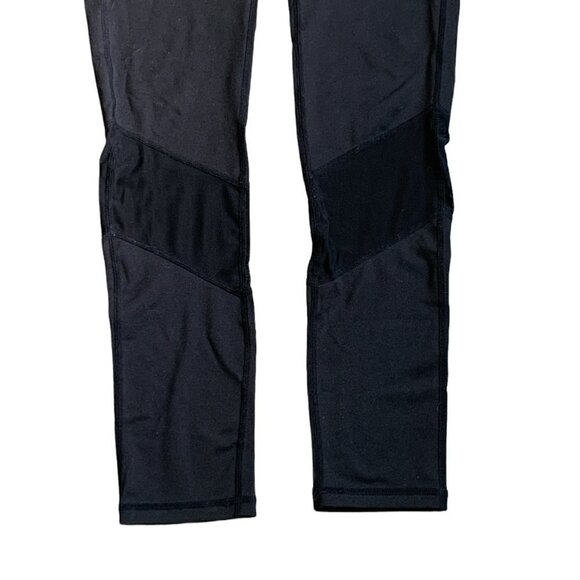 Reebok Skinny High Rise Fitness Yoga Pant Black Vented Mesh Panels S #19K - Picture 4 of 6